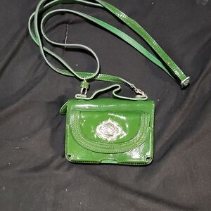Green Patent Leather Crossbody Bag